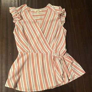 Sleeveless striped blouse
